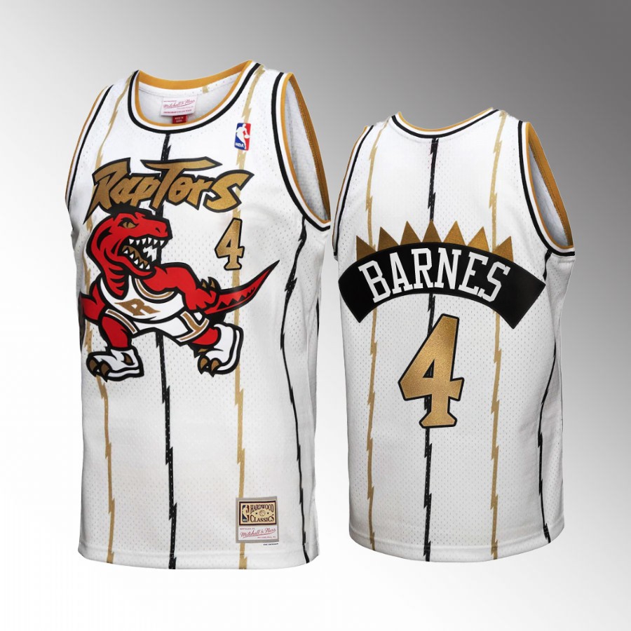 Scottie Barnes #4 Toronto Raptors Reload 3.0 White Hardwood Classics Jersey