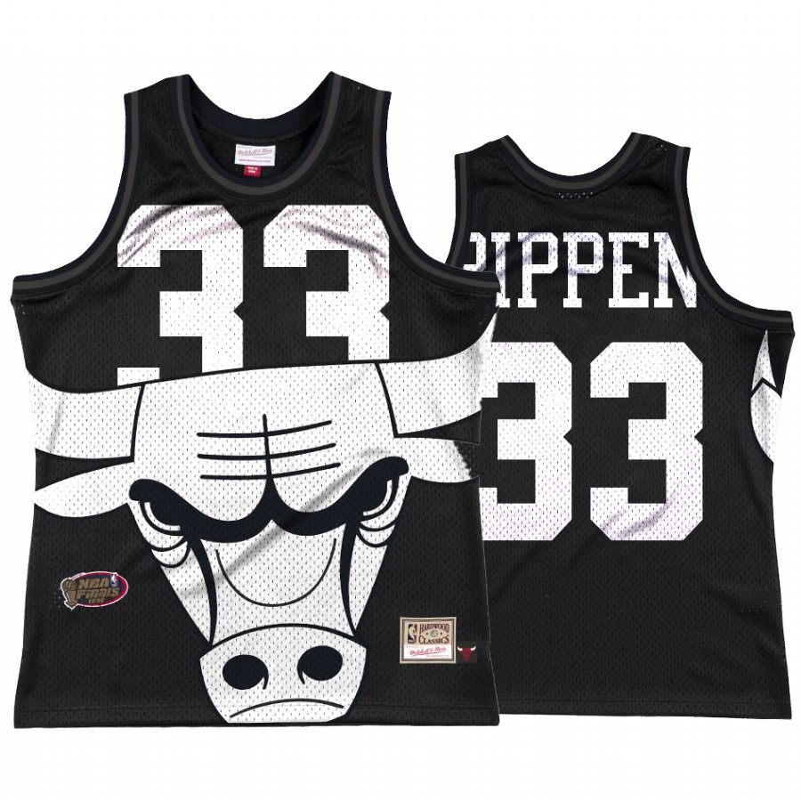 Scottie Pippen #33 Chicago Bulls Big Face 3.0 Jersey Black