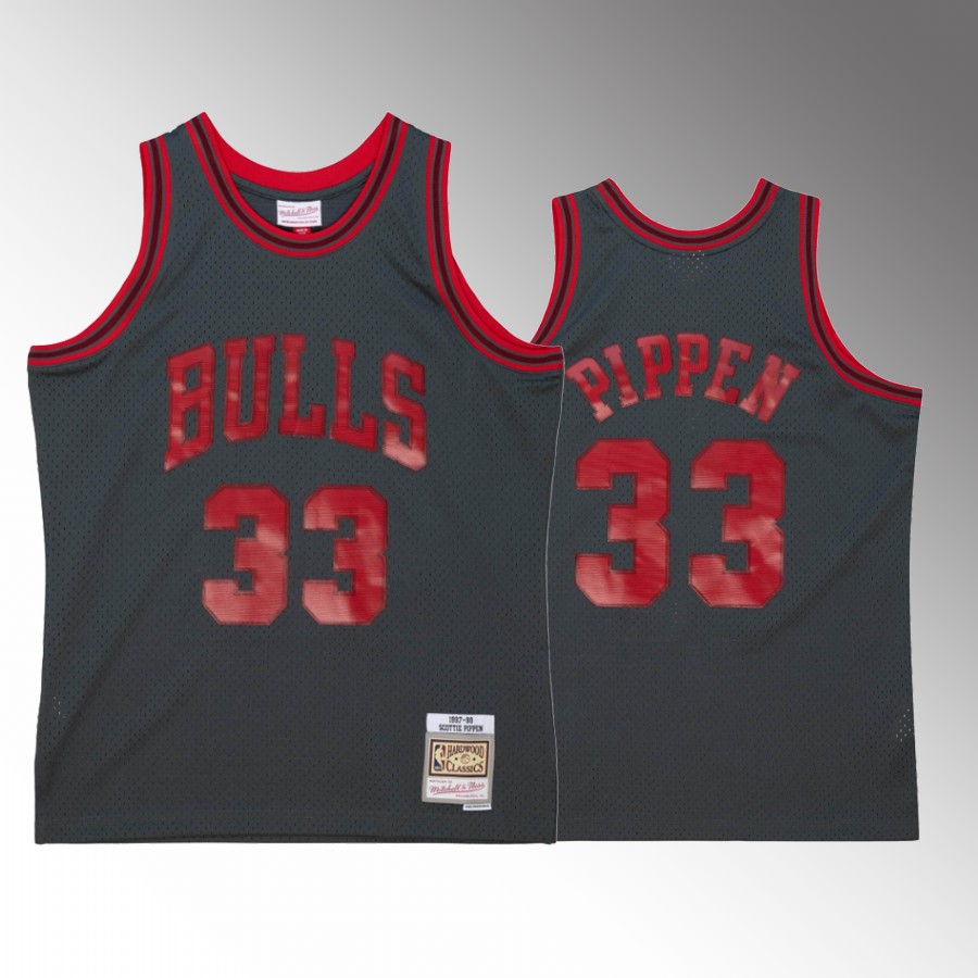 Scottie Pippen #33 Chicago Bulls Space Knit Black 1997-98 HWC Jersey