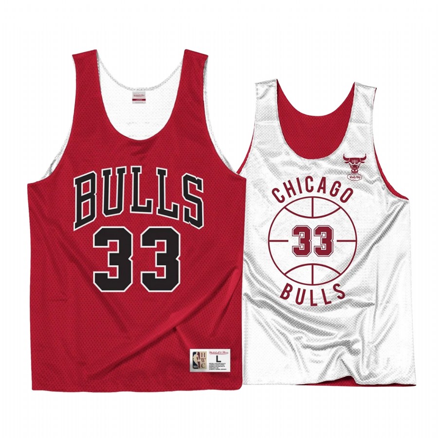 Scottie Pippen #33 Chicago Bulls Throwback Reversible Jersey Red White