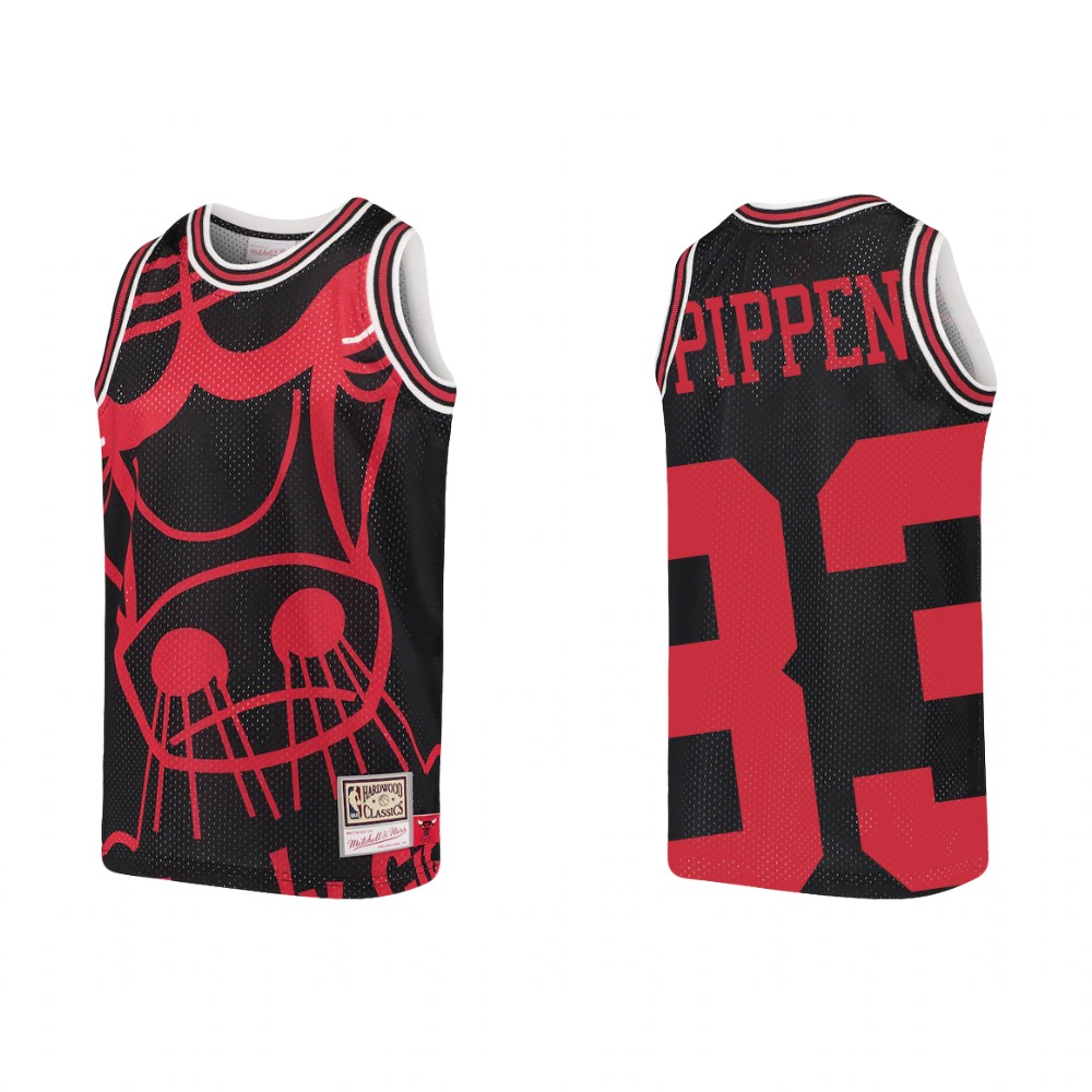 Scottie Pippen Chicago Bulls Big Face Youth Jersey - Black