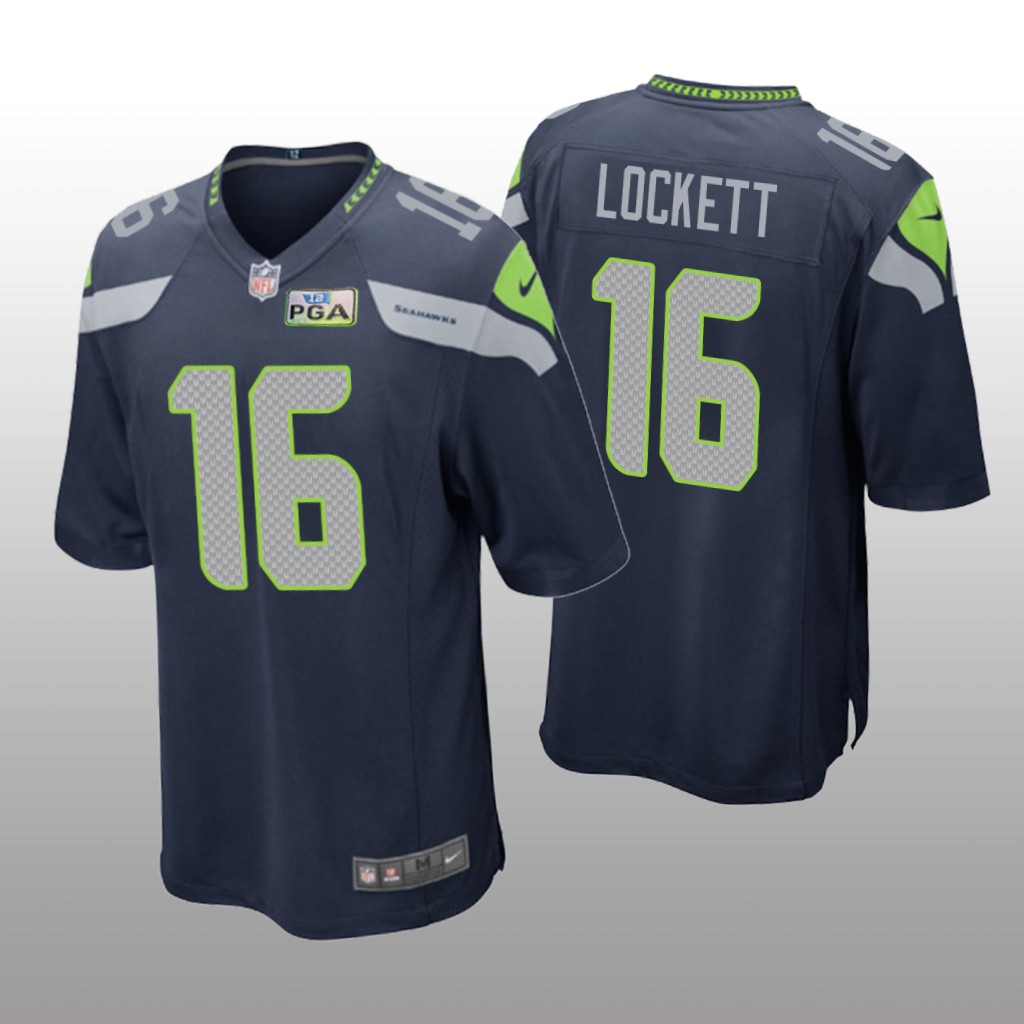 Seattle Seahawks #16 Navy Men's Tyler Lockett Game Jersey
