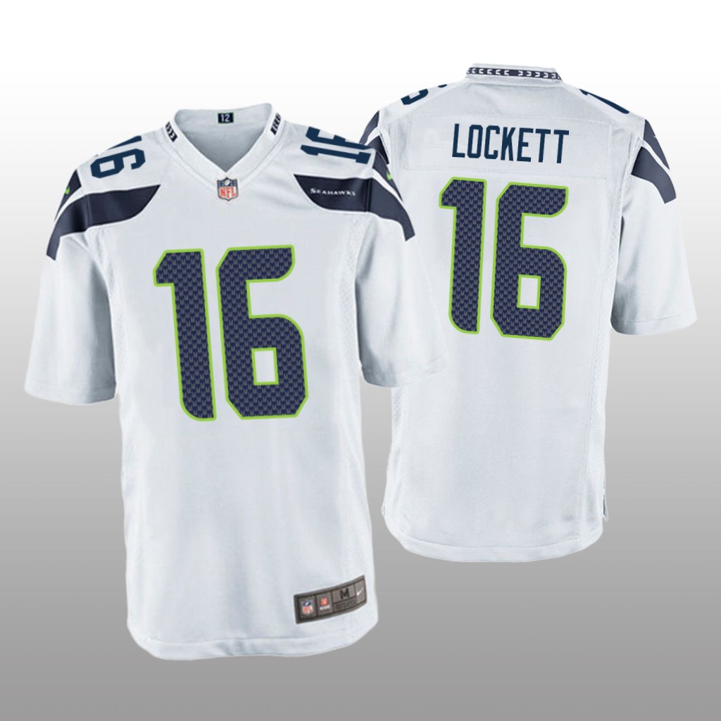 Seattle Seahawks #16 White Men's Tyler Lockett Game Jersey