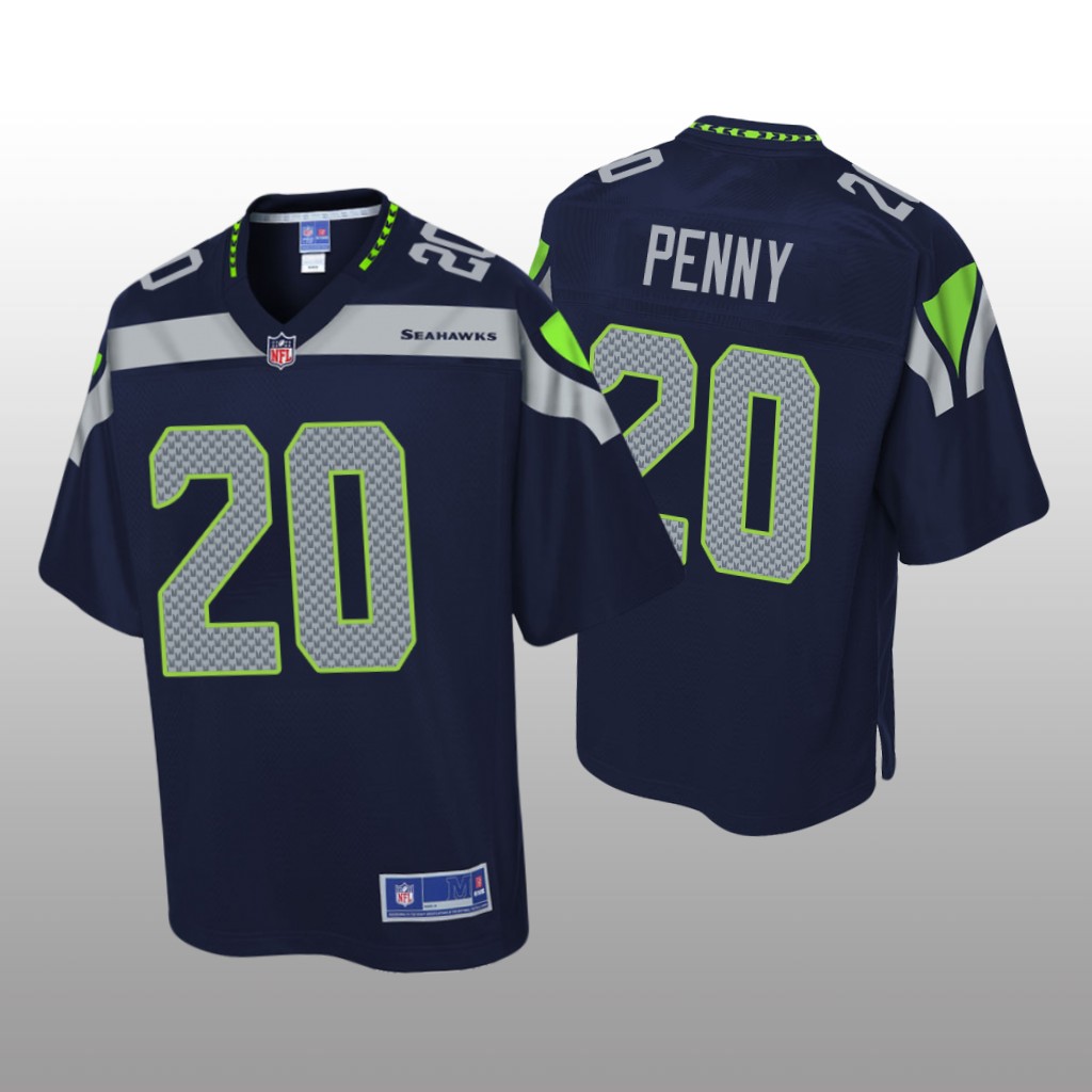 Seattle Seahawks #20 Navy Rashaad Penny Pro Line Jersey - Youth