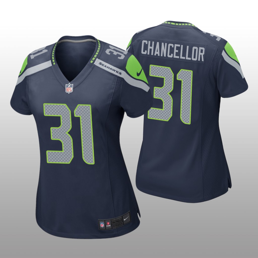 Seattle Seahawks #31 Navy Kam Chancellor Game Jersey - Women's