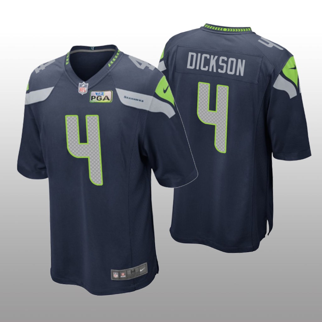 Seattle Seahawks #4 Navy Men's Michael Dickson Game Jersey