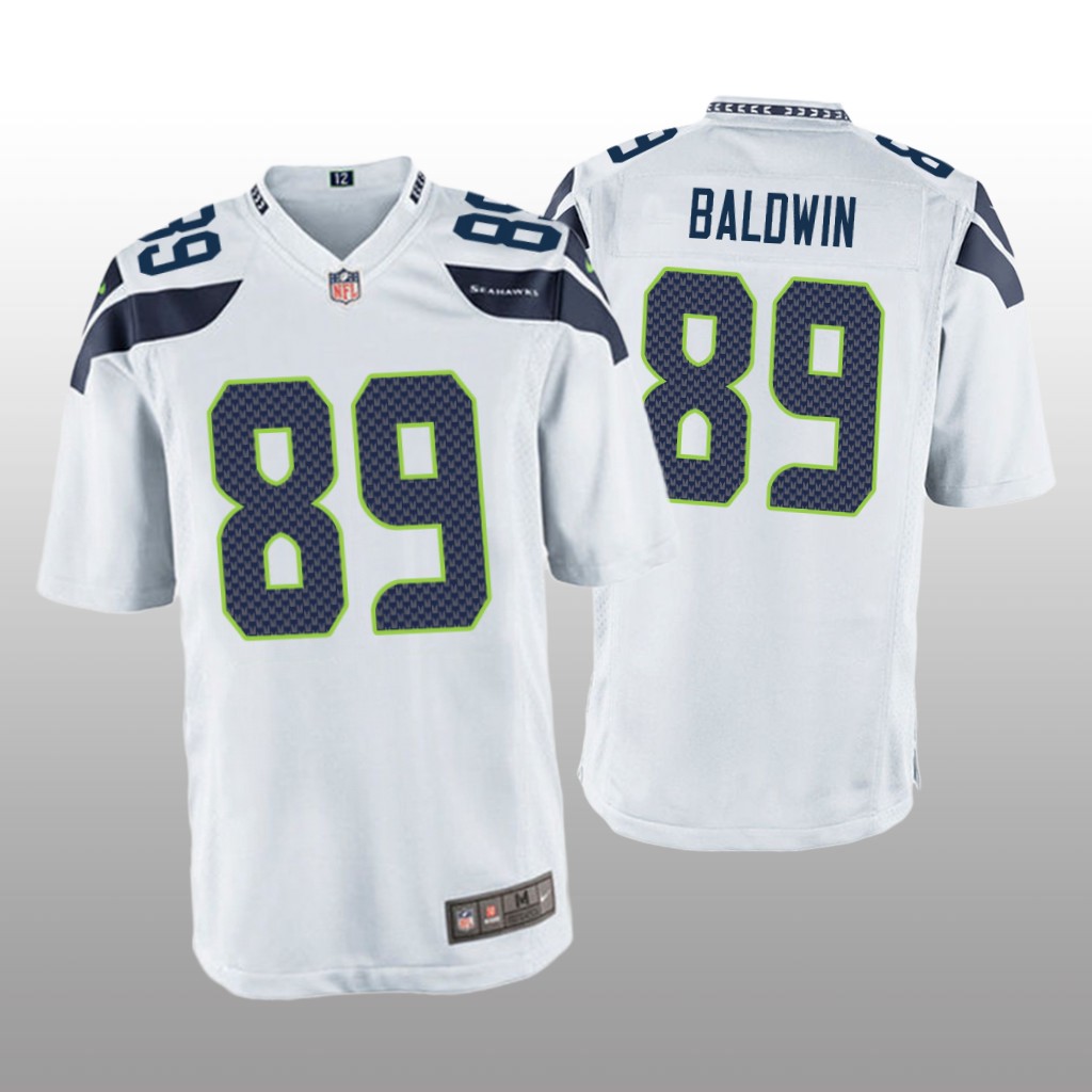 Seattle Seahawks #89 White Men's Doug Baldwin Game Jersey