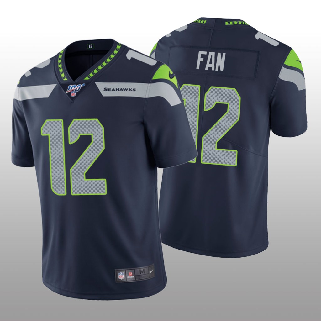 Seattle Seahawks 12th Fan Navy Vapor Limited Jersey 100th Season - Men's