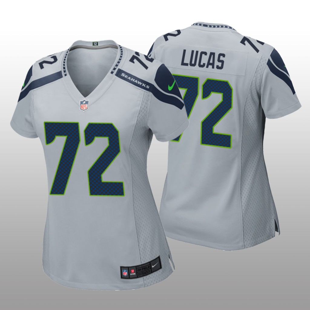 Seattle Seahawks Abraham Lucas Gray Jersey Game - Women's