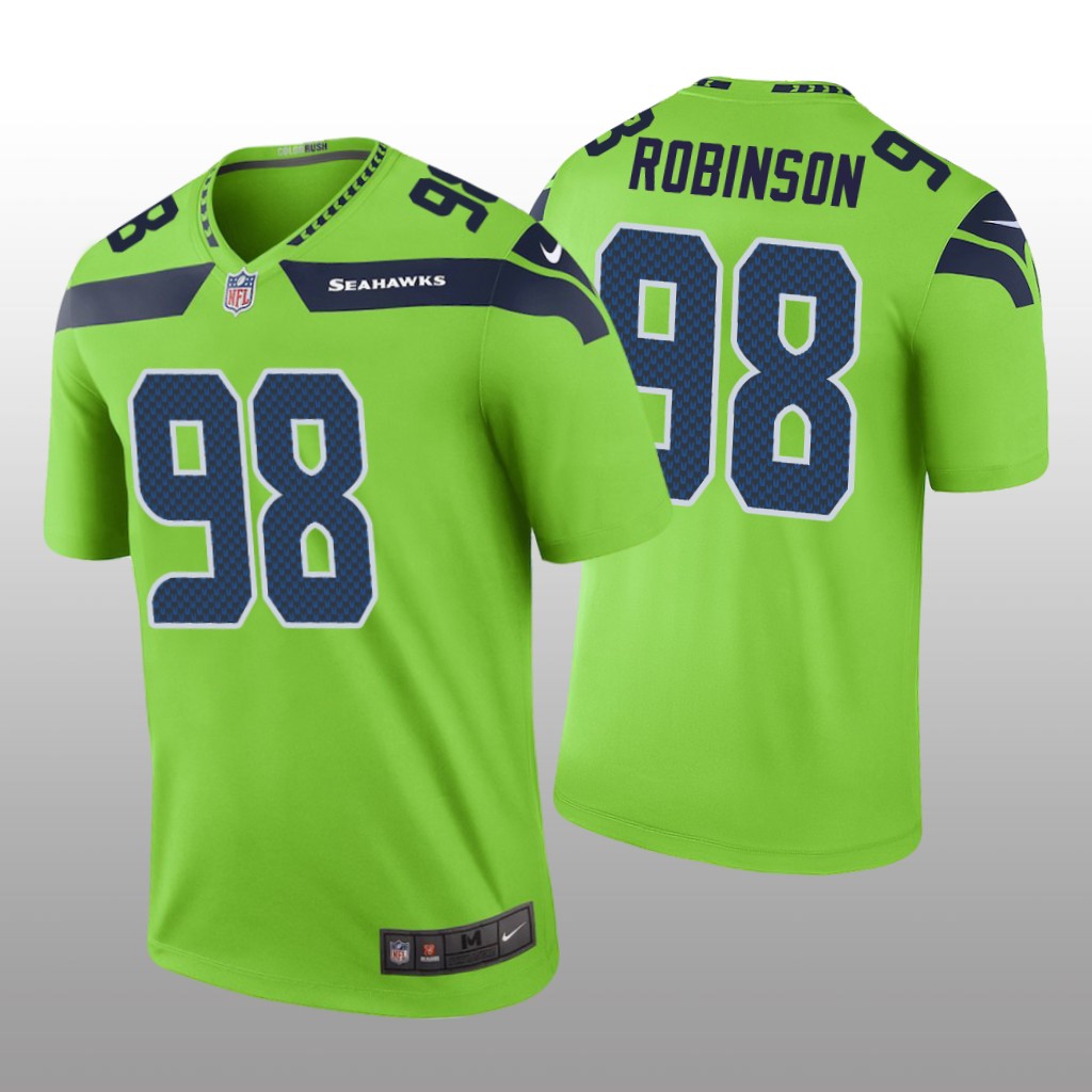 Seattle Seahawks Alton Robinson Green Jersey Color Rush Legend - Men's