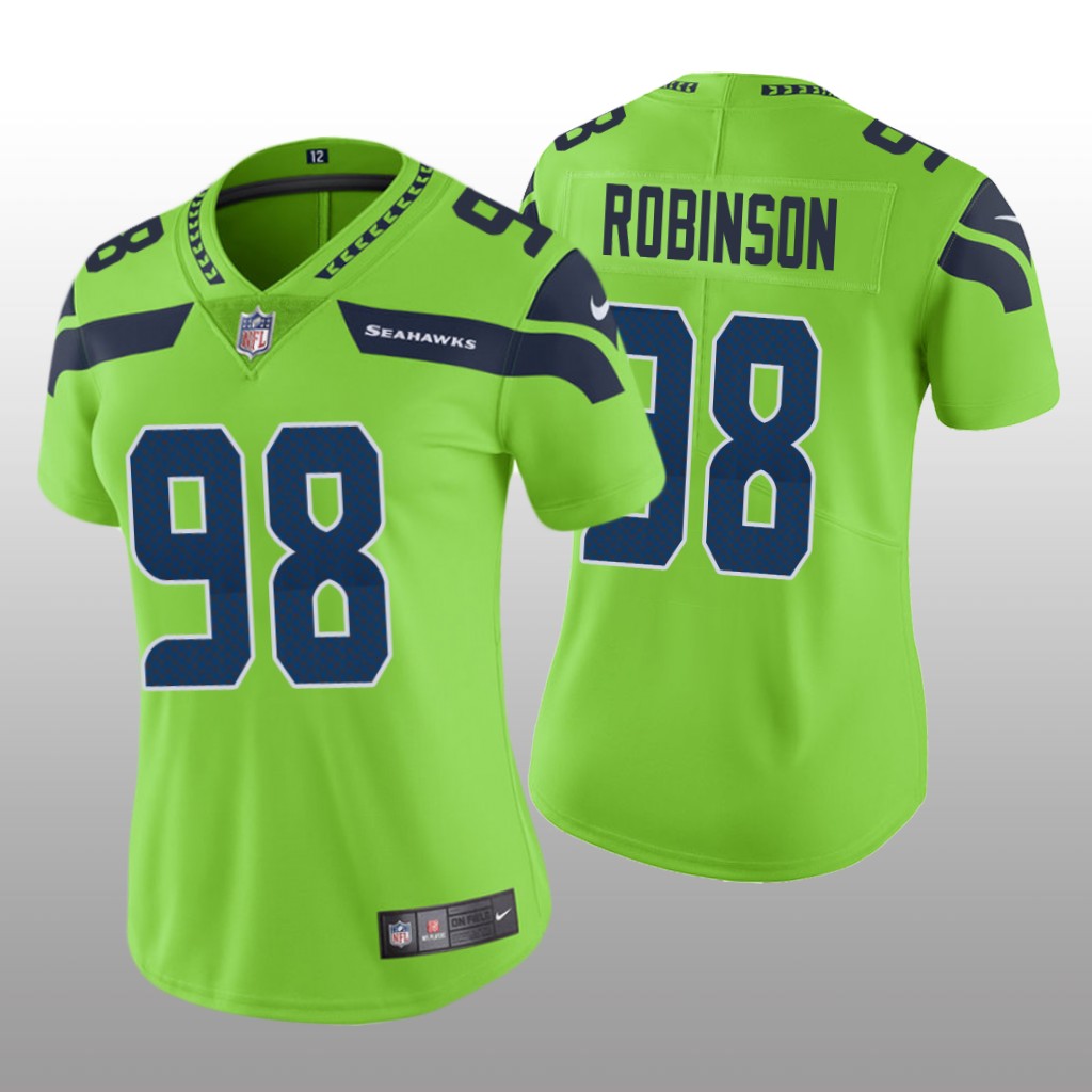 Seattle Seahawks Alton Robinson Green Jersey Color Rush Limited - Women's