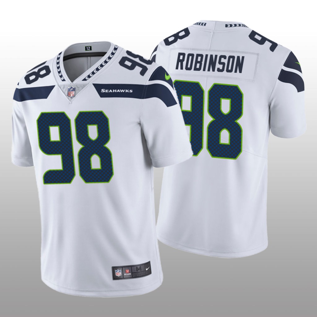 Seattle Seahawks Alton Robinson White Jersey Vapor Limited - Men's