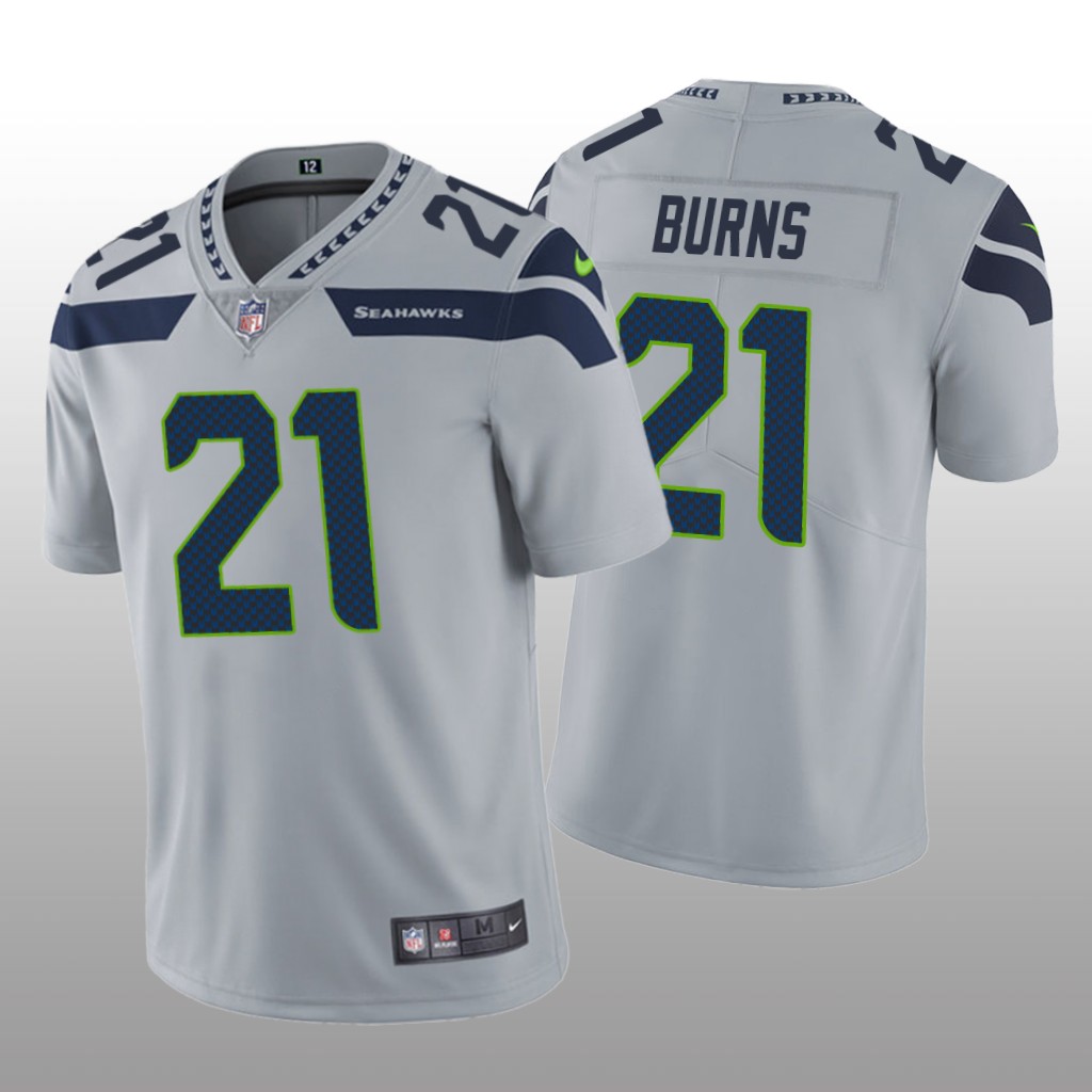 Seattle Seahawks Artie Burns Gray Jersey Vapor Limited Vapor Limited - Men's