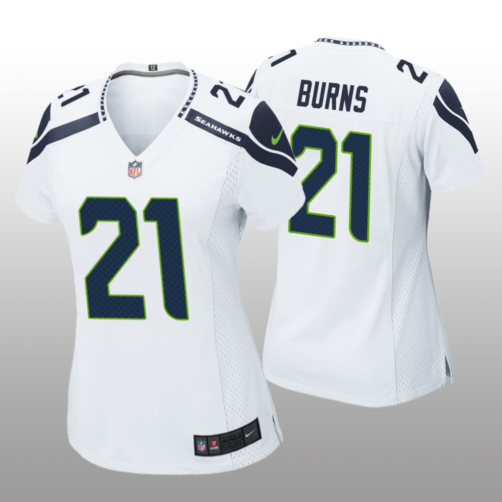Seattle Seahawks Artie Burns White Jersey Game - Women's