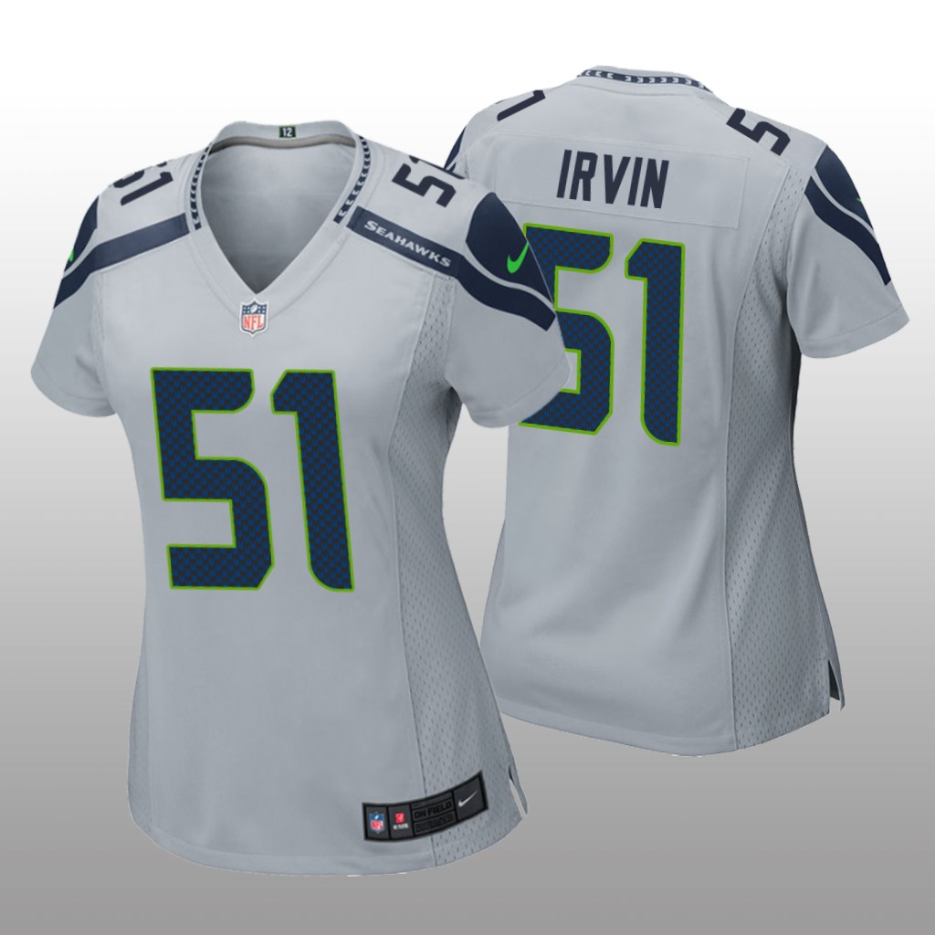 Seattle Seahawks Bruce Irvin Gray Jersey Game - Women's