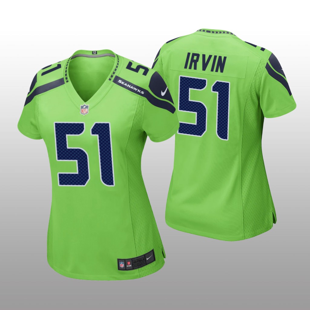 Seattle Seahawks Bruce Irvin Neon Green Jersey Game - Women's