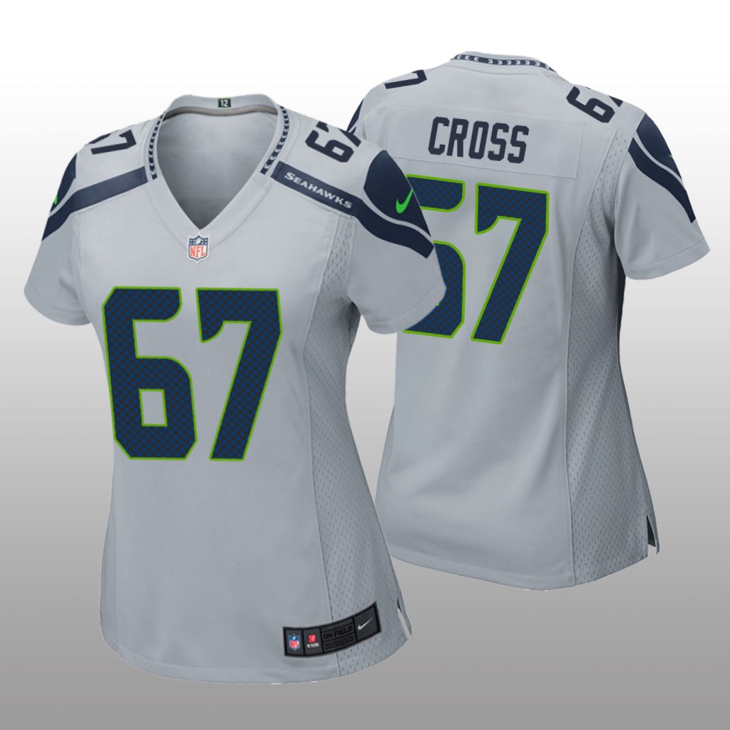 Seattle Seahawks Charles Cross Gray Jersey Game - Women's