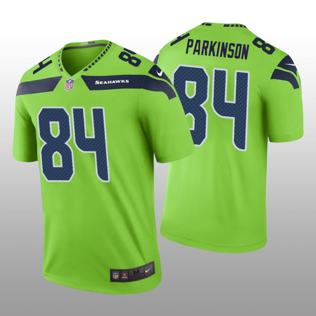 Seattle Seahawks Colby Parkinson Green Jersey Color Rush Legend - Men's