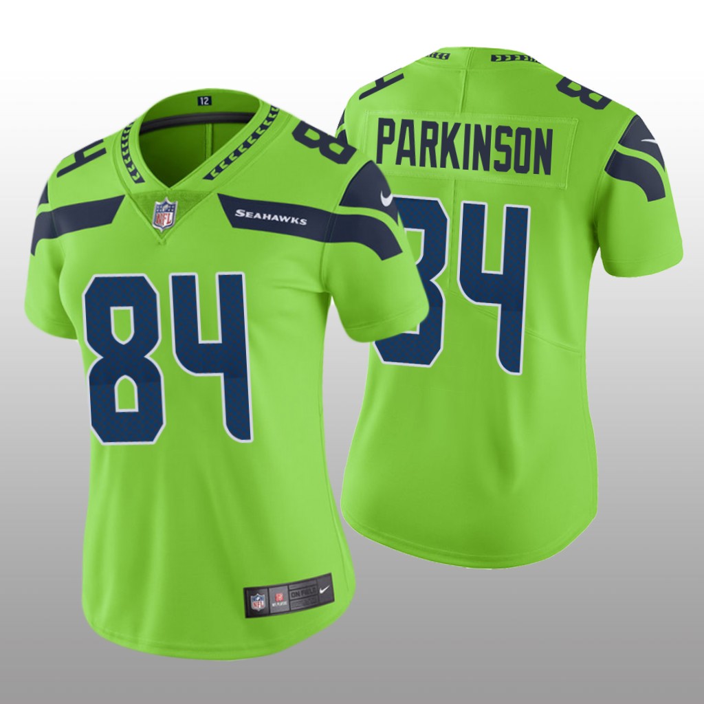 Seattle Seahawks Colby Parkinson Green Jersey Color Rush Limited - Women's