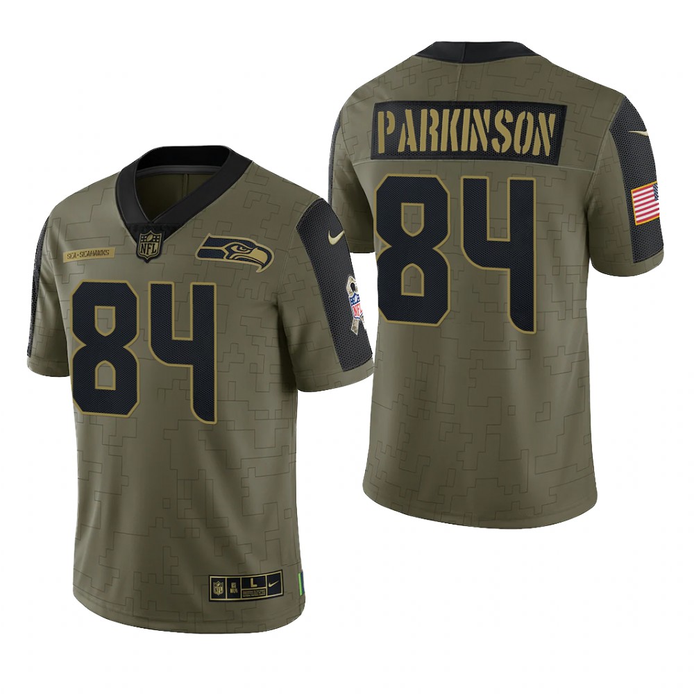 Seattle Seahawks Colby Parkinson Olive Limited Jersey 2021 Salute To Service - Men's