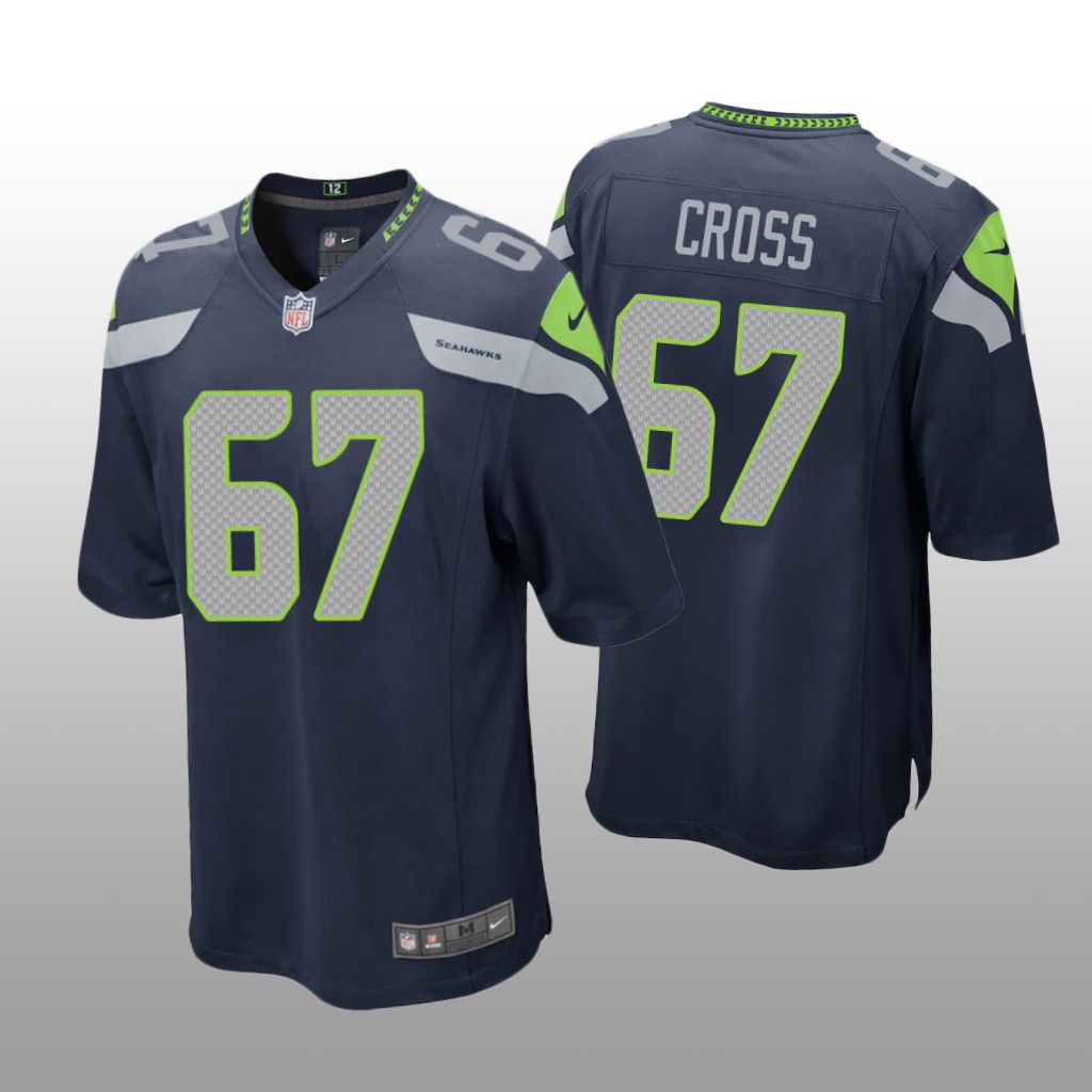 Seattle Seahawks College Navy 2022 NFL Draft Charles Cross Game Jersey