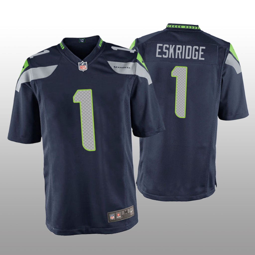Seattle Seahawks D'Wayne Eskridge College Navy Jersey Game - Men's