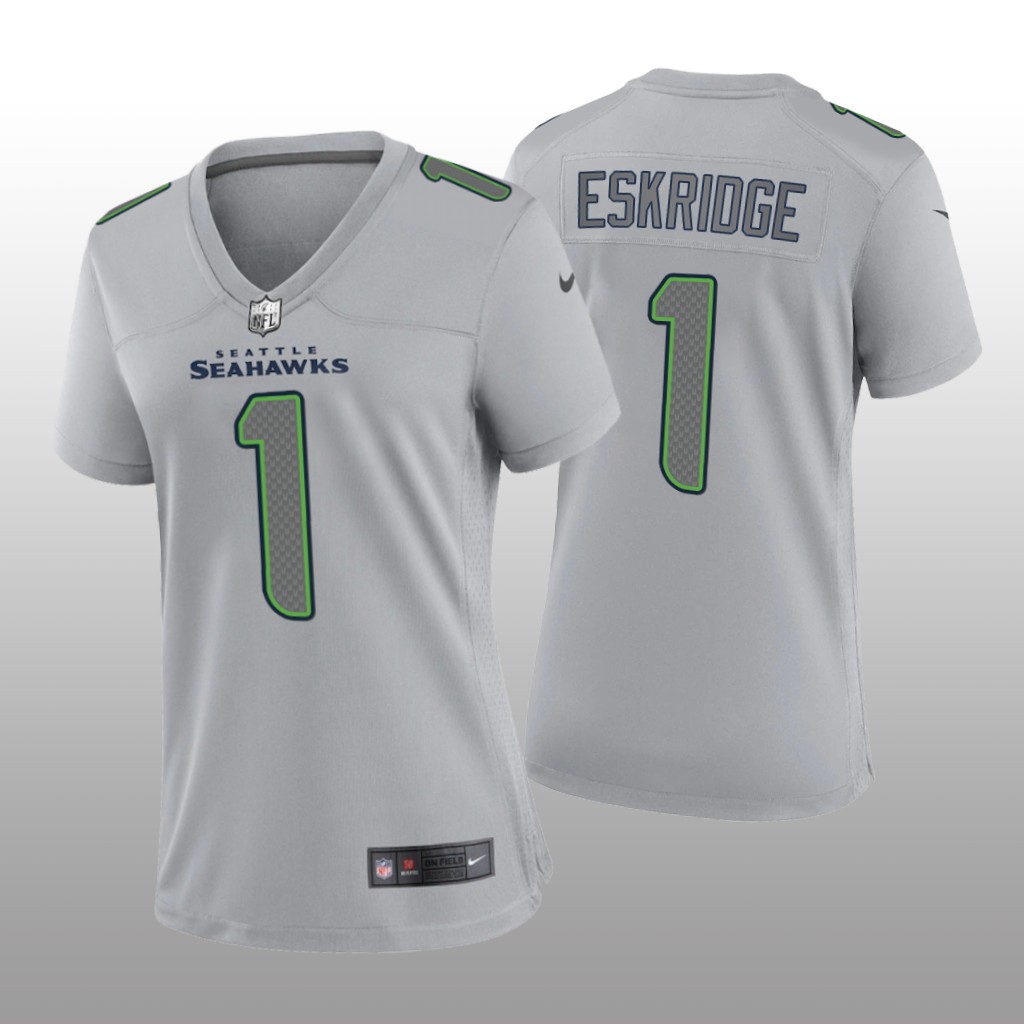 Seattle Seahawks D'Wayne Eskridge Gray Jersey Atmosphere Fashion Game - Women's