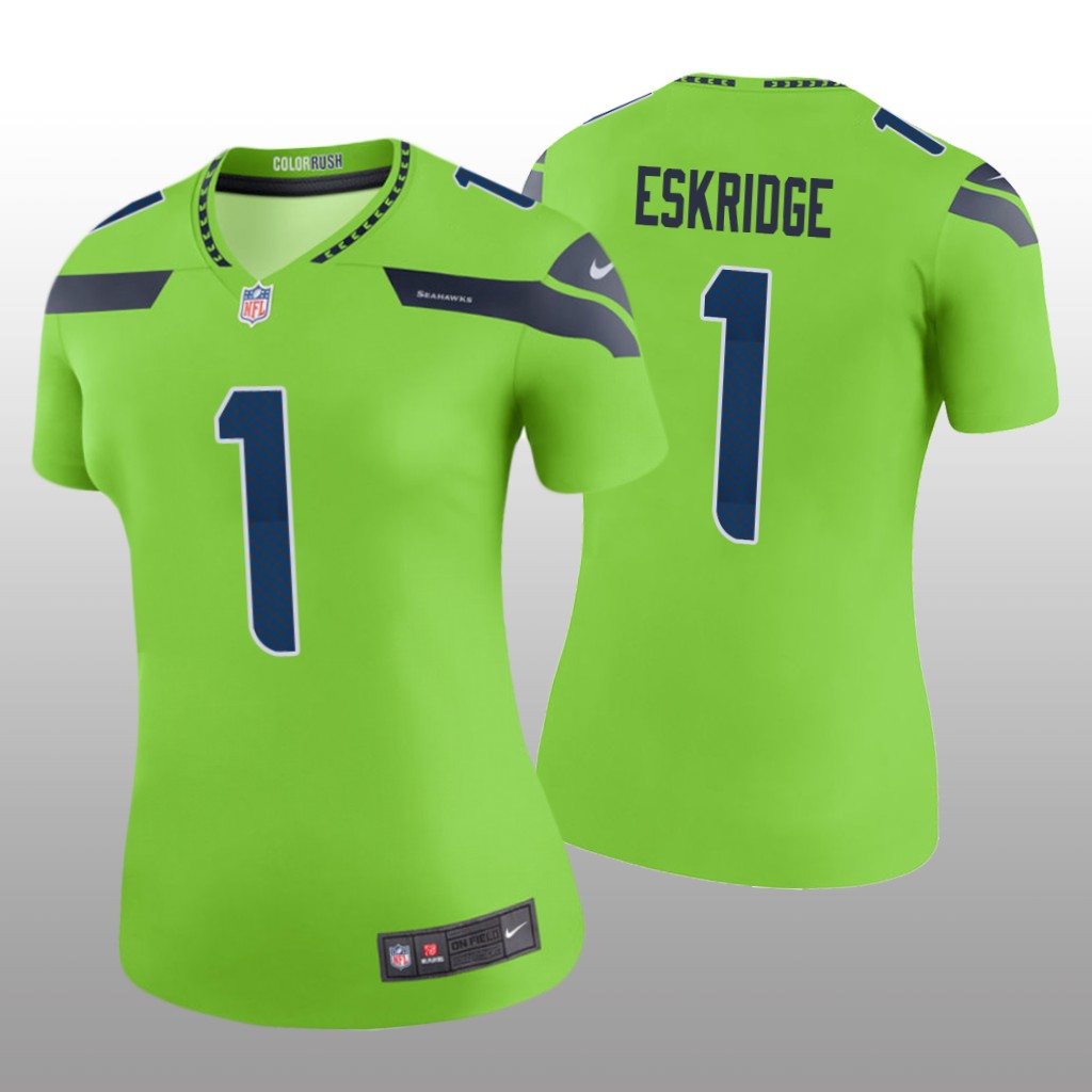 Seattle Seahawks D'Wayne Eskridge Green Jersey Color Rush Legend - Women's