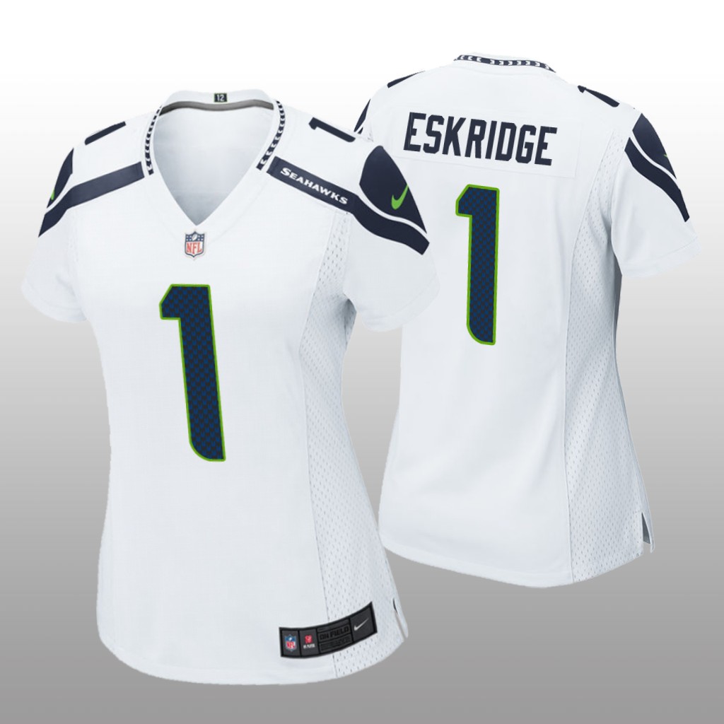 Seattle Seahawks D'Wayne Eskridge White Jersey Game - Women's
