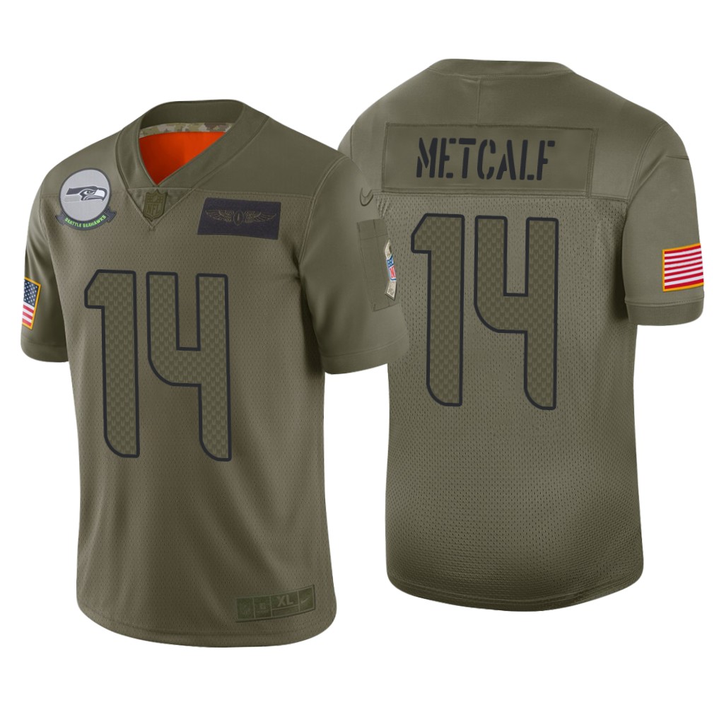 Seattle Seahawks D.K. Metcalf Camo Limited Jersey 2019 Salute to Service - Men's