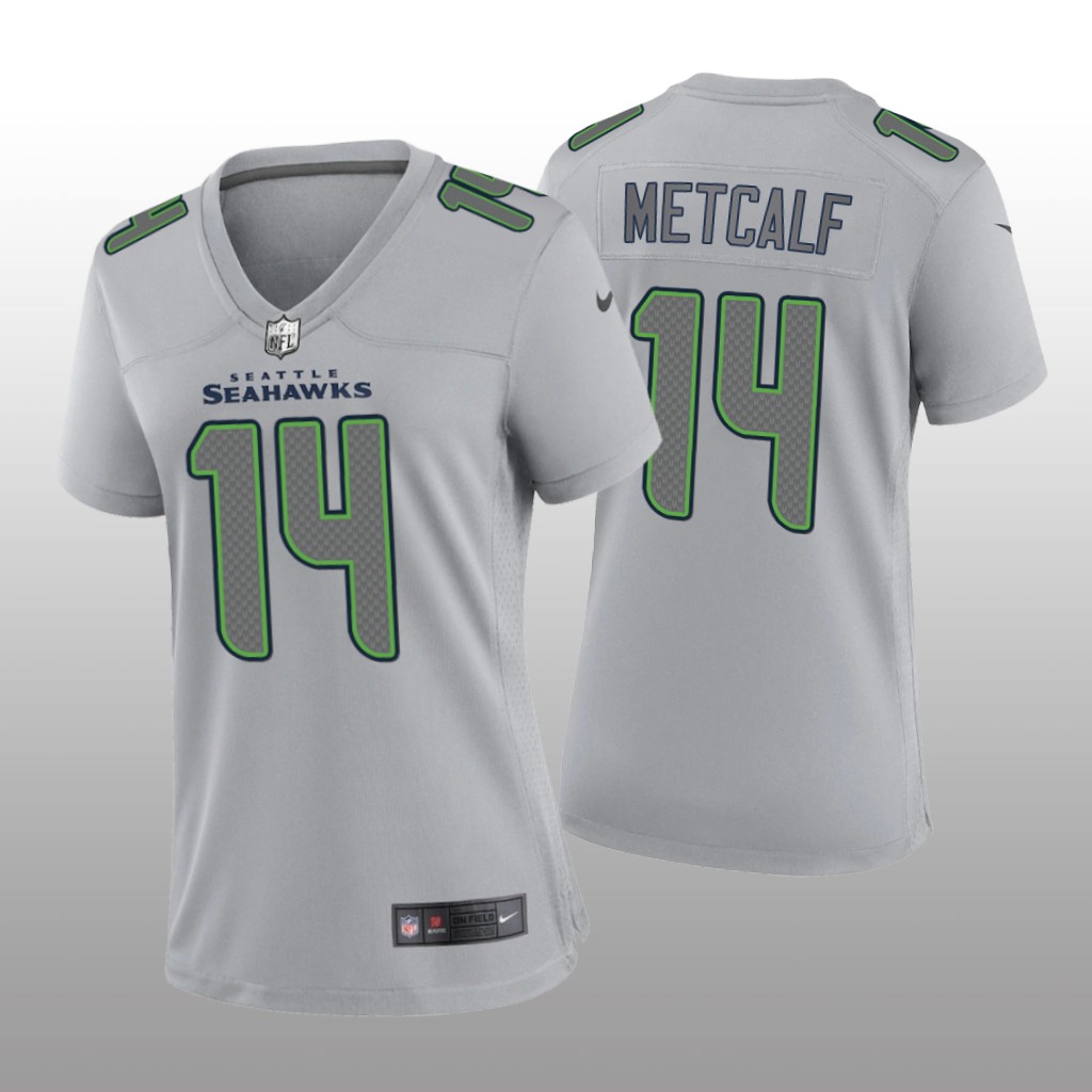 Seattle Seahawks D.K. Metcalf Gray Jersey Atmosphere Fashion Game - Women's