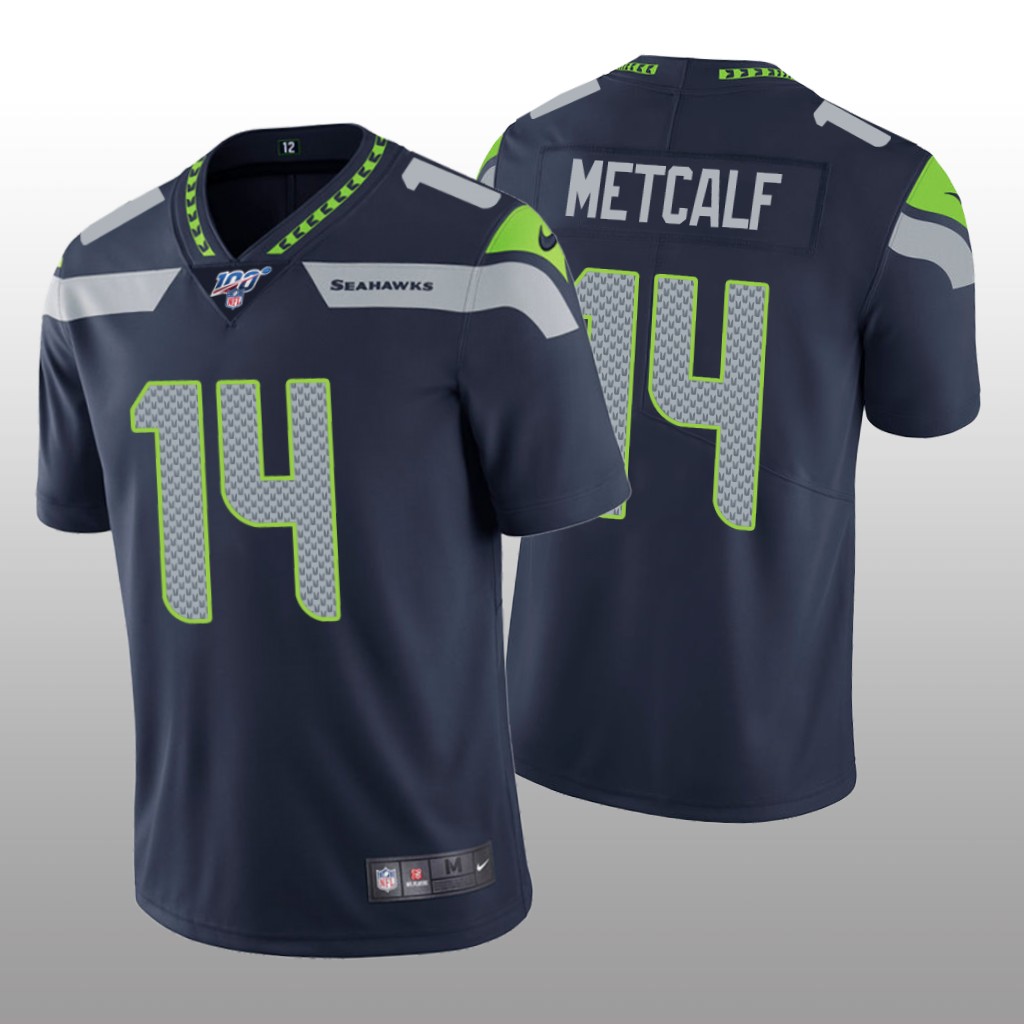 Seattle Seahawks D.K. Metcalf Navy Vapor Limited Jersey 100th Season - Men's