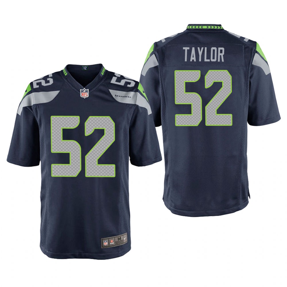 Seattle Seahawks Darrell Taylor College Navy Jersey Game - Men's