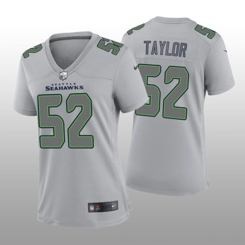 Seattle Seahawks Darrell Taylor Gray Jersey Atmosphere Fashion Game - Women's