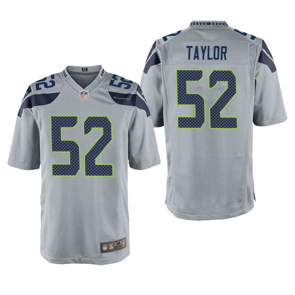 Seattle Seahawks Darrell Taylor Gray Jersey Game - Men's