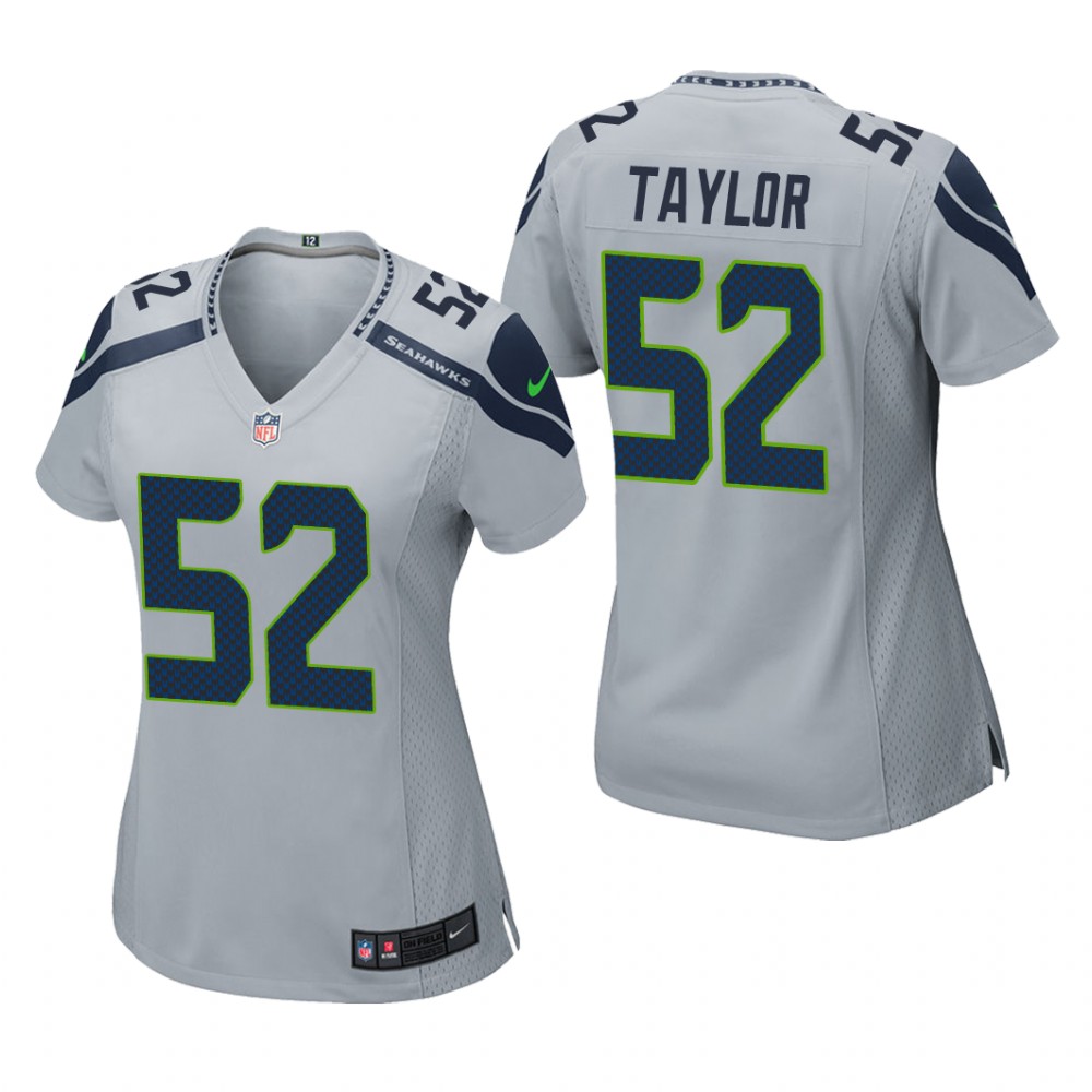 Seattle Seahawks Darrell Taylor Gray Jersey Game - Women's
