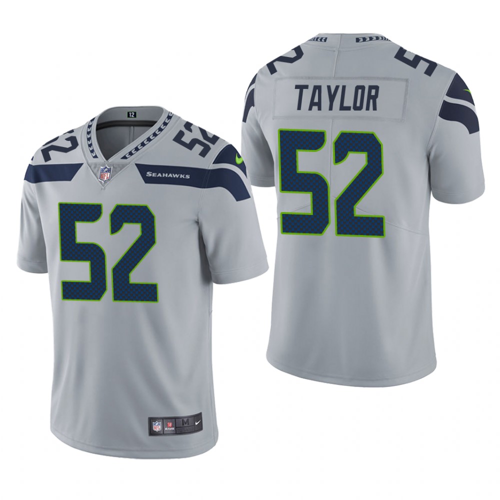 Seattle Seahawks Darrell Taylor Gray Jersey Vapor Limited - Men's