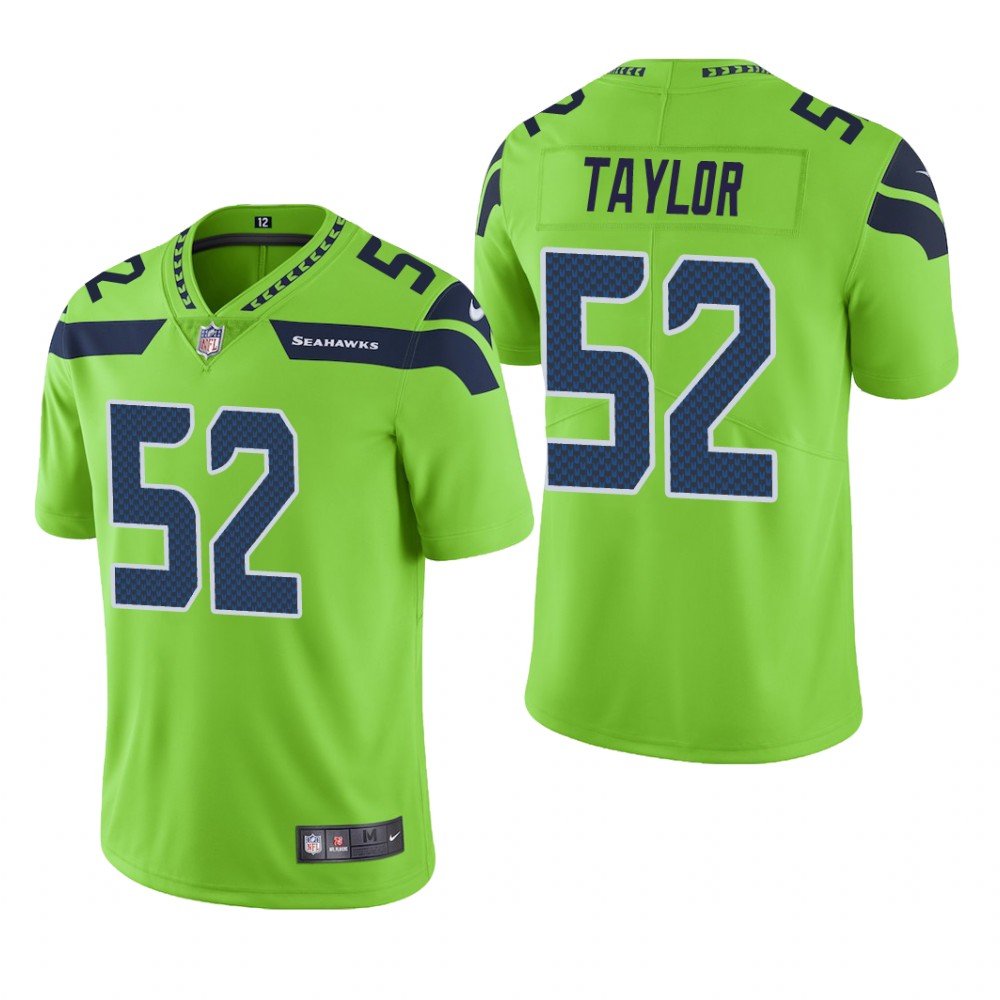 Seattle Seahawks Darrell Taylor Green Jersey Color Rush Limited - Men's