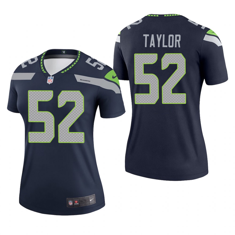 Seattle Seahawks Darrell Taylor Navy Jersey Legend - Women's