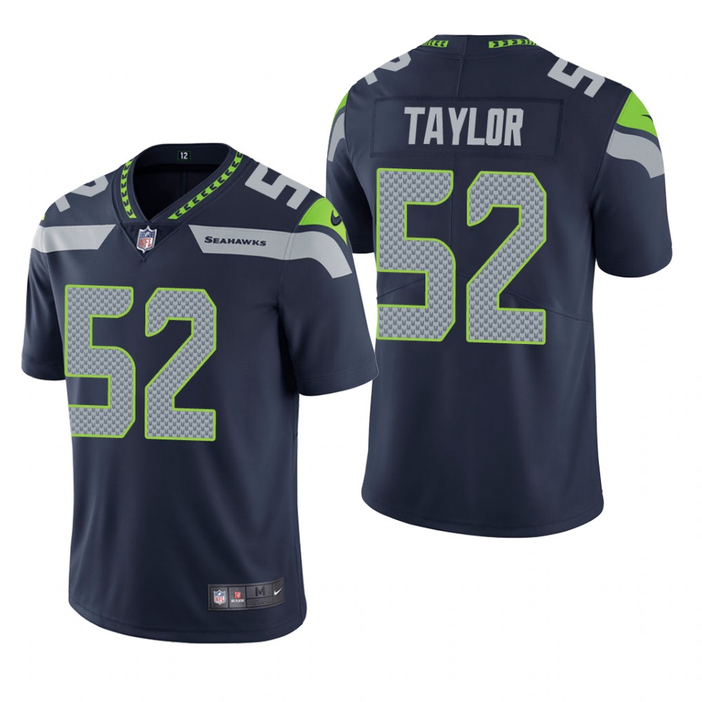 Seattle Seahawks Darrell Taylor Navy Jersey Vapor Limited - Men's