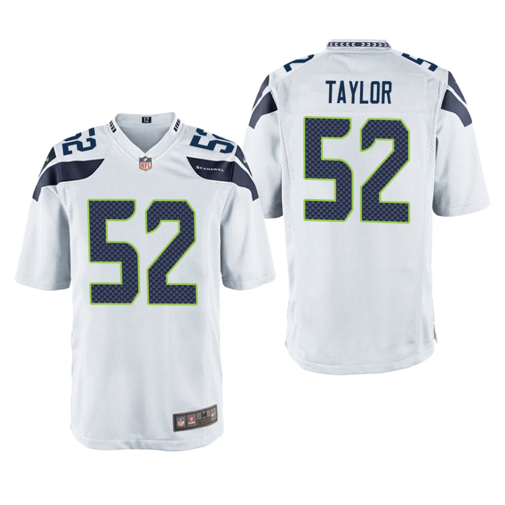 Seattle Seahawks Darrell Taylor White Jersey Game - Men's