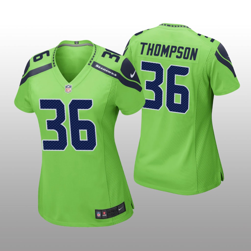 Seattle Seahawks Darwin Thompson Neon Green Jersey Game - Women's