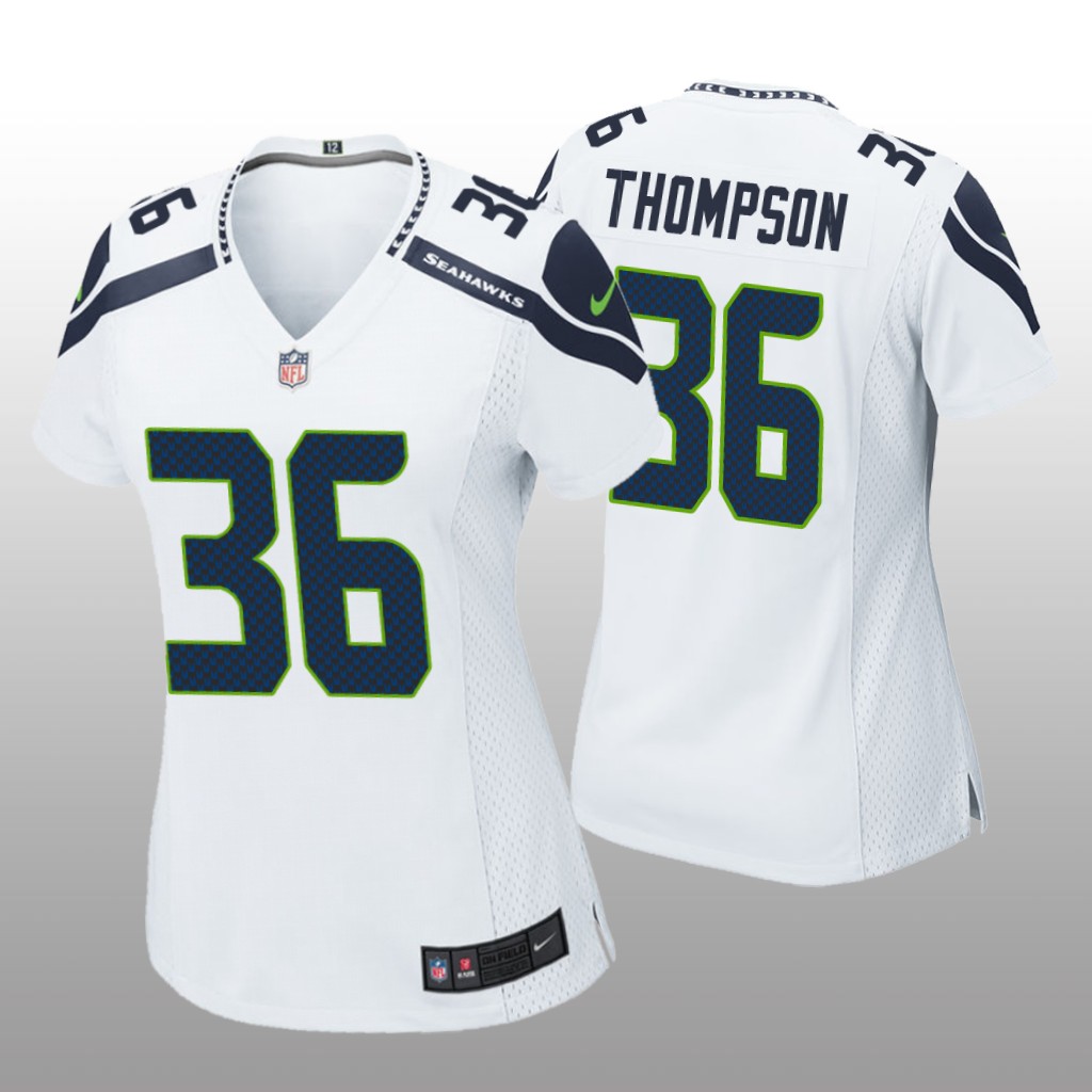 Seattle Seahawks Darwin Thompson White Jersey Game - Women's