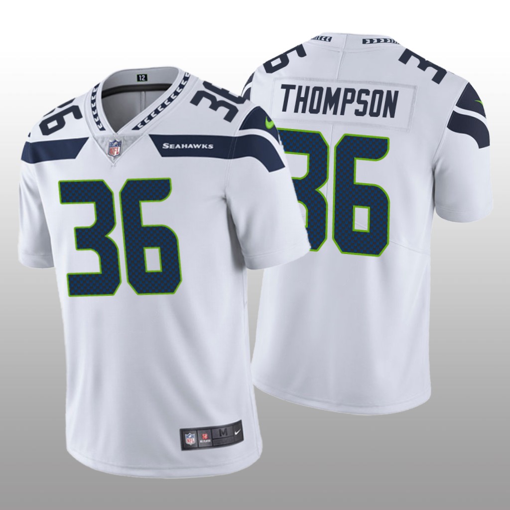Seattle Seahawks Darwin Thompson White Jersey Vapor Limited Vapor Limited - Men's