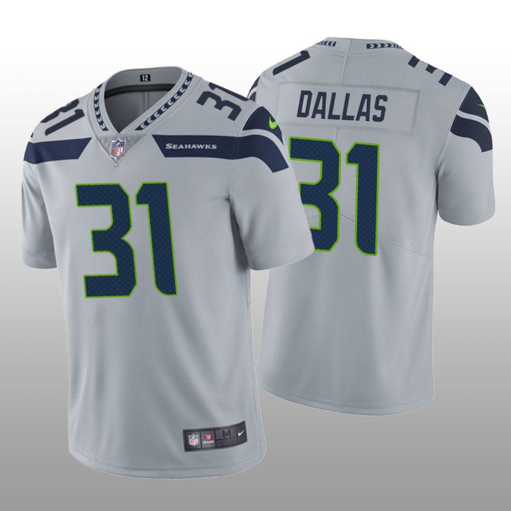 Seattle Seahawks DeeJay Dallas Gray Jersey Vapor Limited - Men's