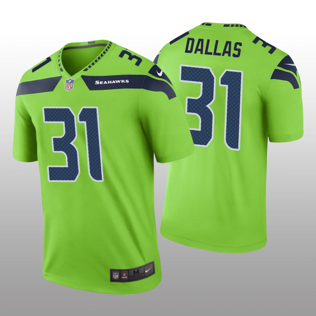 Seattle Seahawks DeeJay Dallas Green Jersey Color Rush Legend - Men's