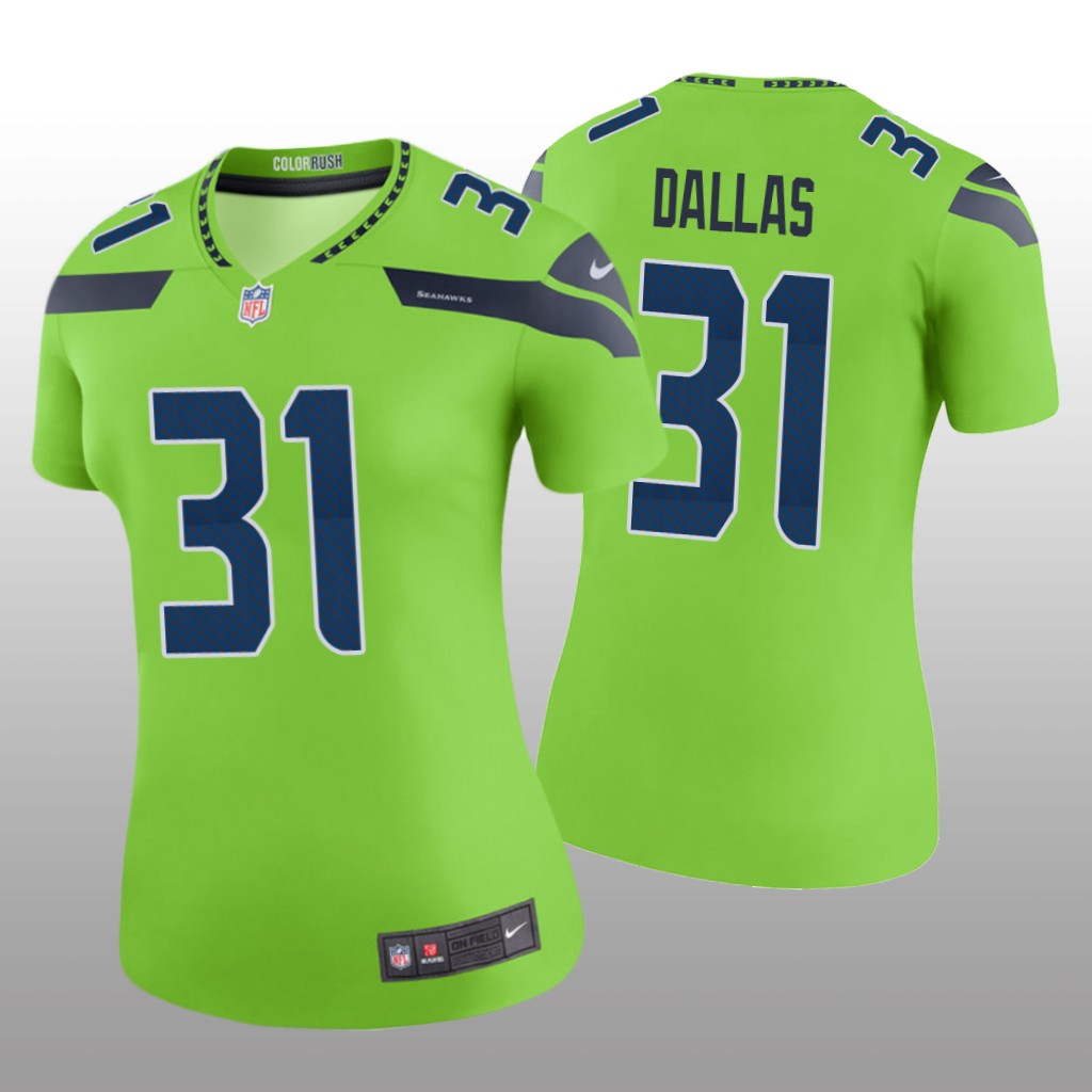 Seattle Seahawks DeeJay Dallas Green Jersey Color Rush Legend - Women's