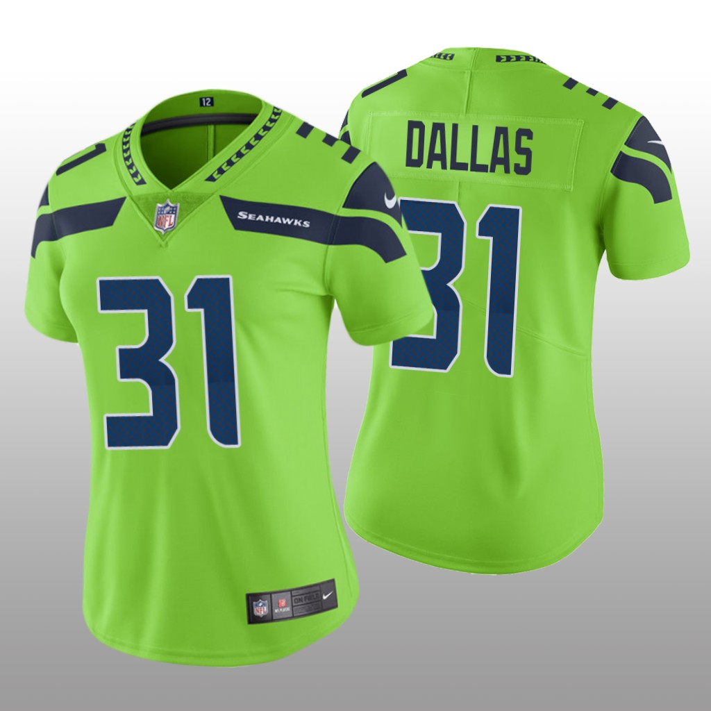 Seattle Seahawks DeeJay Dallas Green Jersey Color Rush Limited - Women's