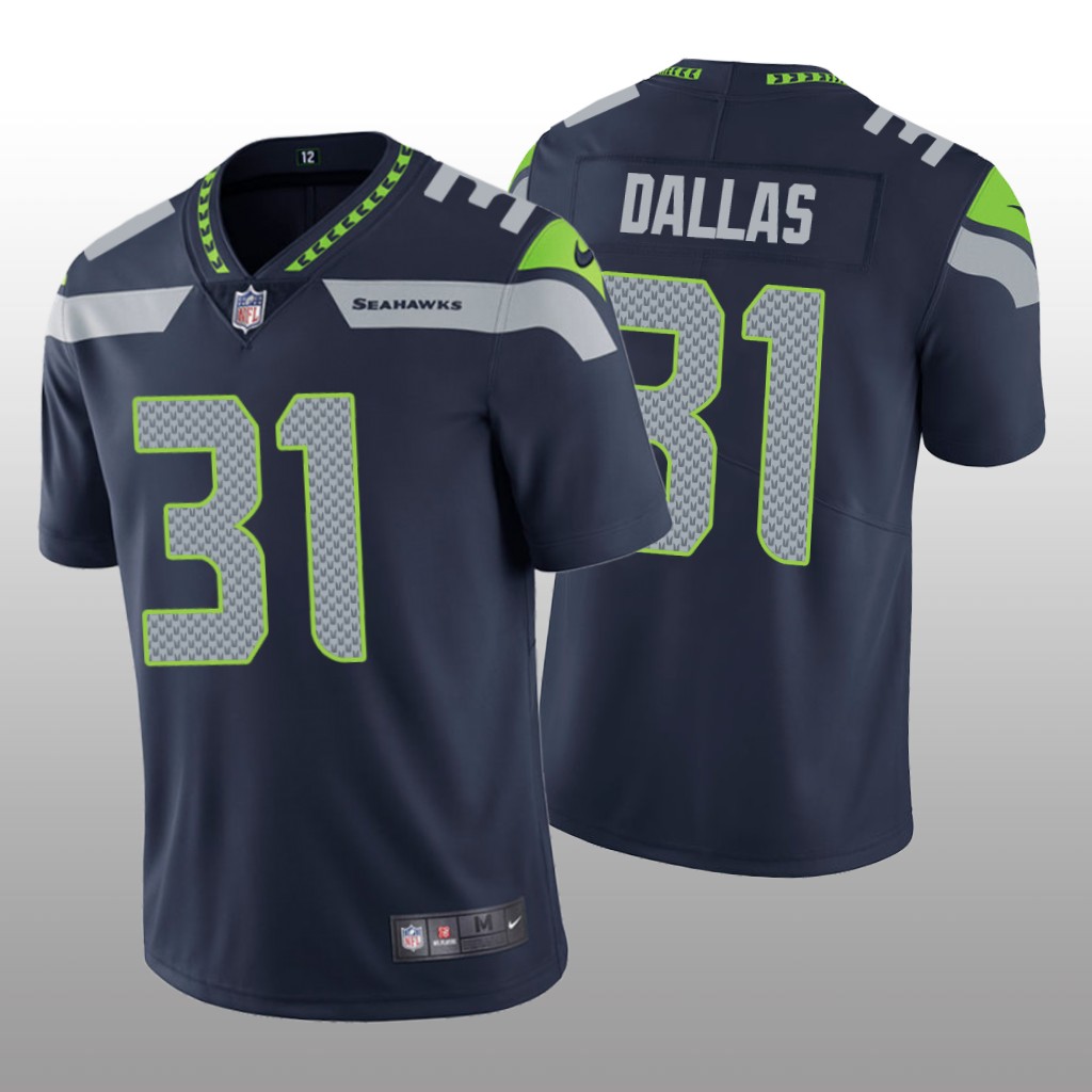 Seattle Seahawks DeeJay Dallas Navy Jersey Vapor Limited - Men's