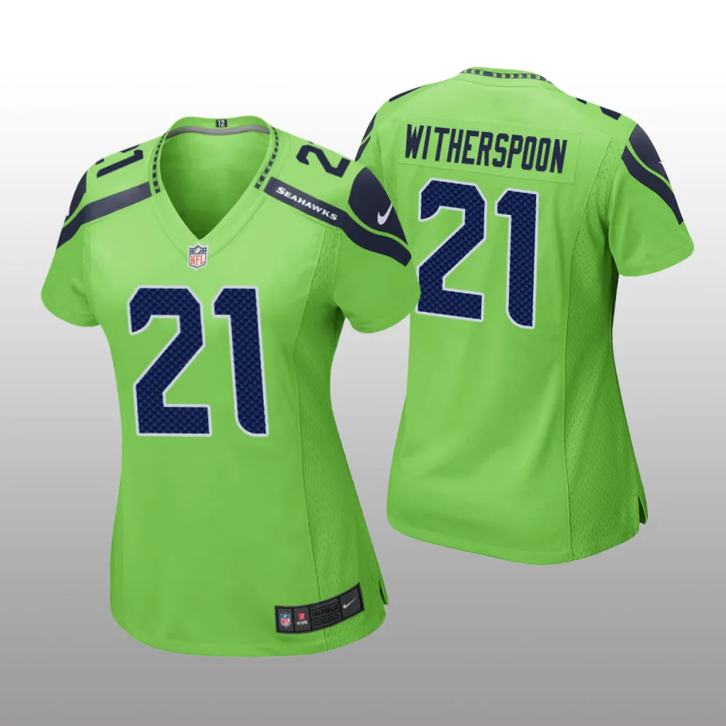 Seattle Seahawks Devon Witherspoon Neon Green Jersey Game – Women’s